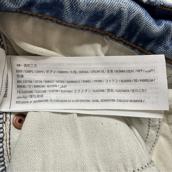 Abercrombie & Fitch Distressed 4” Mom Jean Shorts High Rise Denim Women’s - Picture 7 of 8